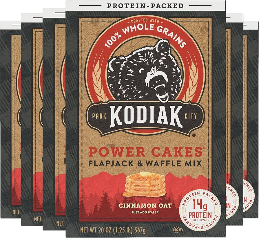 Kodiak Cakes Protein Pancake Power Cakes, Flapjack and Waffle Mix, Cinnamon Oat, 20 Ounce (Pack o... | Amazon (US)