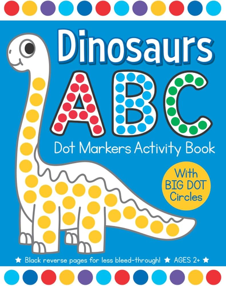 Dinosaurs ABC Dot Markers Activity Book: Easy Toddler and Preschool Kids Alphabet Paint Dauber Bi... | Amazon (US)
