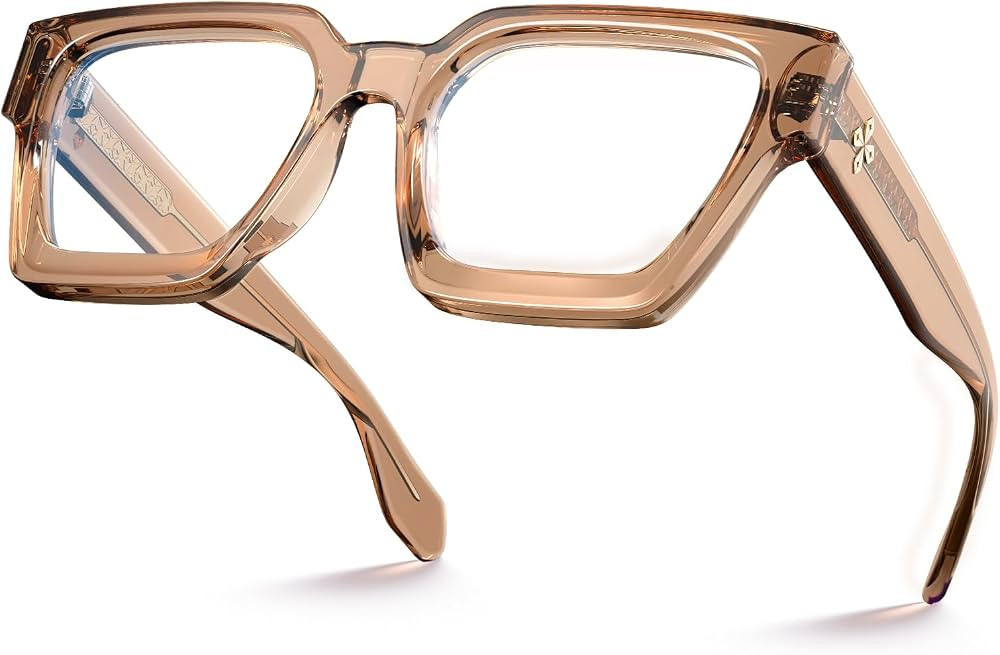 VISOONE Blue Light Blocking Glasses Rectangle Chic Preppy Look MultiColor Frame for Women Men RIV... | Amazon (US)