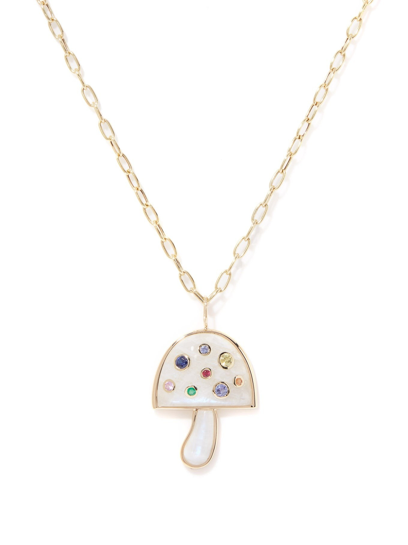 Magic Mushroom moonstone & 18kt gold necklace | Brent Neale | Matches (US)
