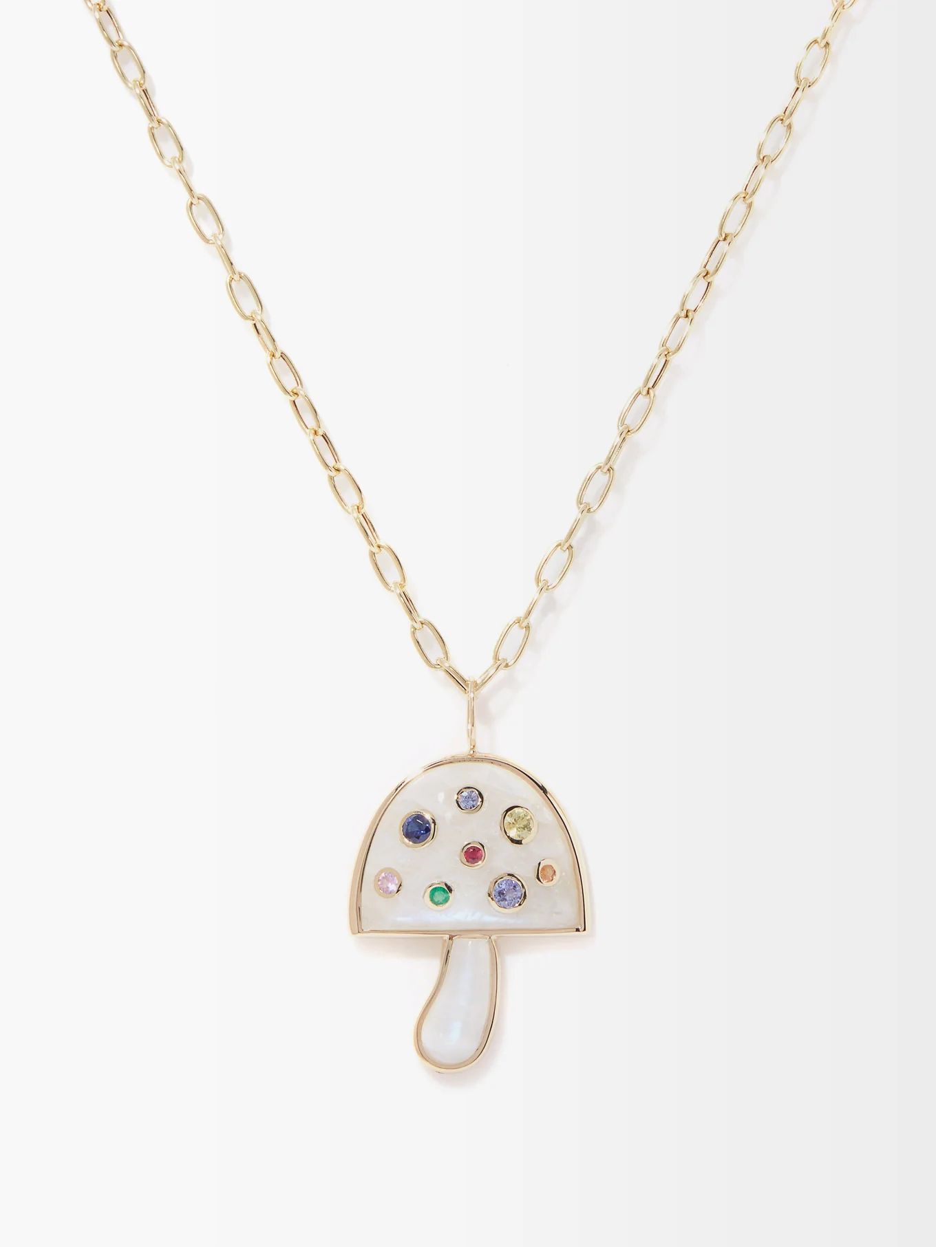 Magic Mushroom moonstone & 18kt gold necklace | Brent Neale | Matches (US)