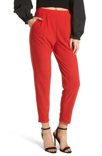 Women's Leith Pleat Front Trousers, Size Small - Red | Nordstrom