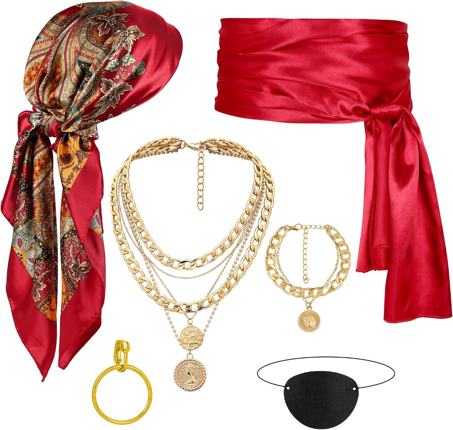 Pirate Costume Accessories Set for Men Women | Amazon (US)