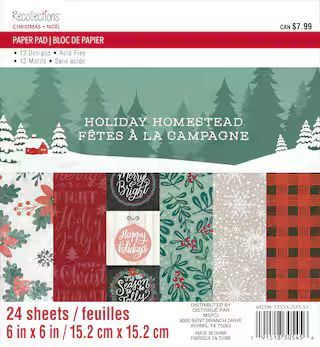 Holiday Homestead Christmas Paper Pad by Recollections™, 6" x 6" | Michaels Stores