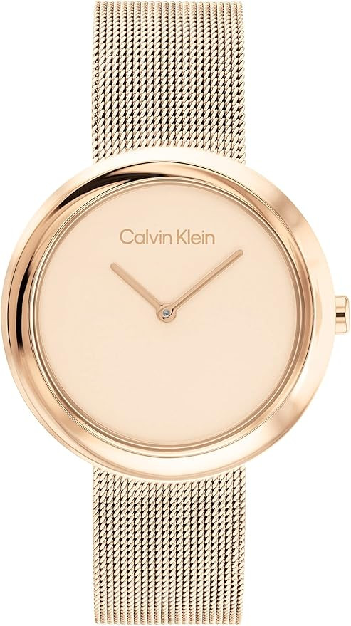 Calvin Klein Women's Twisted Bezel - 34mm 2H Quartz Watch - Stainless Steel Bracelet - Water Resi... | Amazon (US)