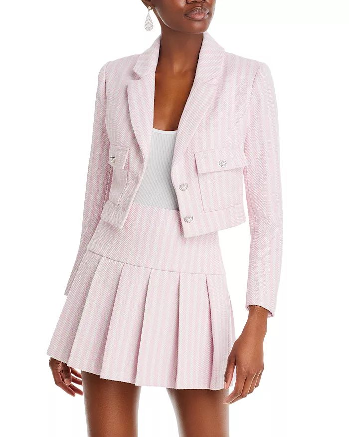 Checked Cropped Blazer - 100% Exclusive | Bloomingdale's (US)