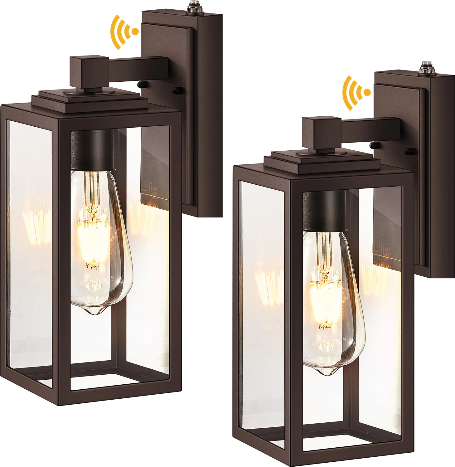 2 Pack Oil Rubbed Bronze Outdoor Lights Wall Mount, Dusk to Dawn Wall Lights fo House Outside (Se... | Wayfair North America