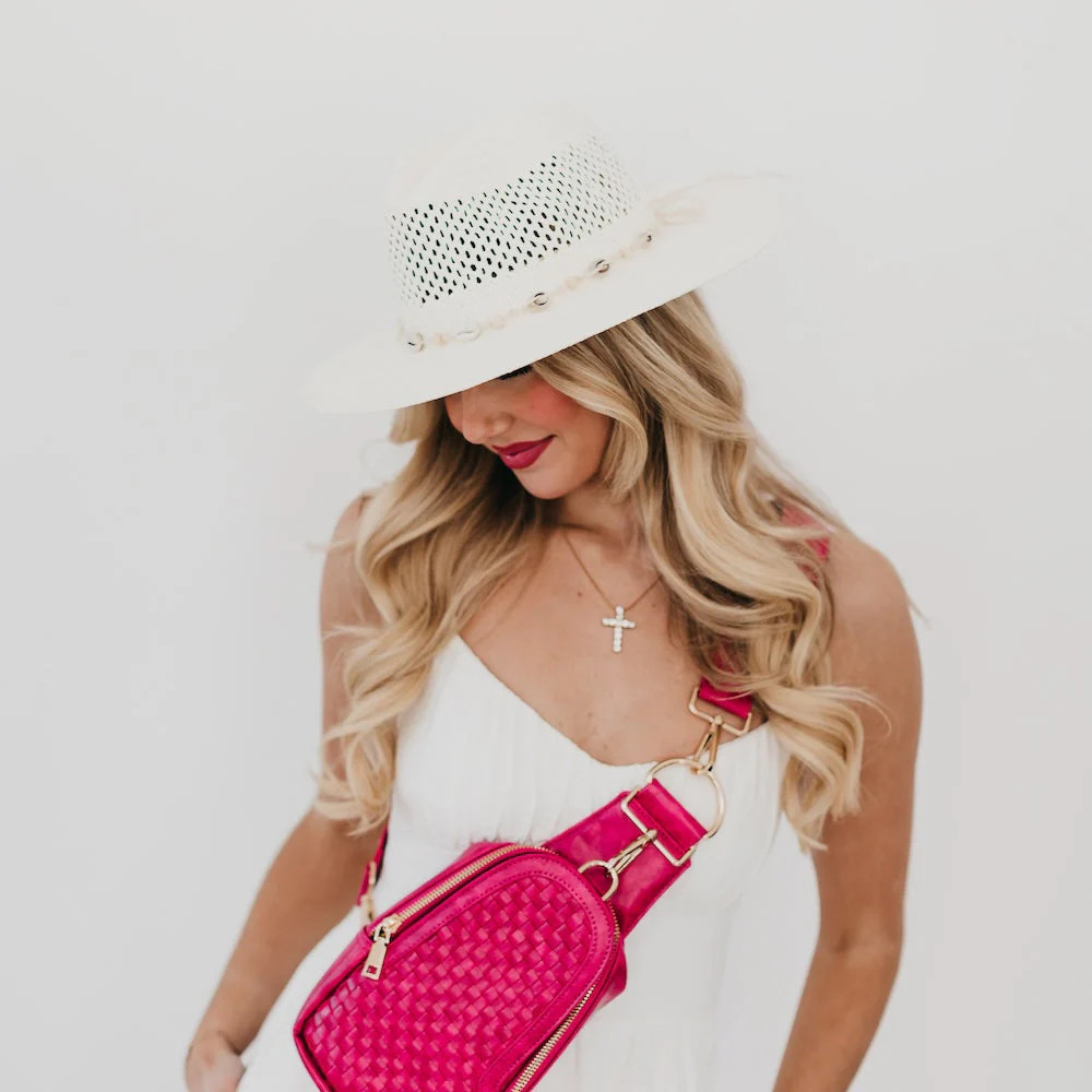 Shell Beach Western Sun Hat White Shell | Pretty Simple