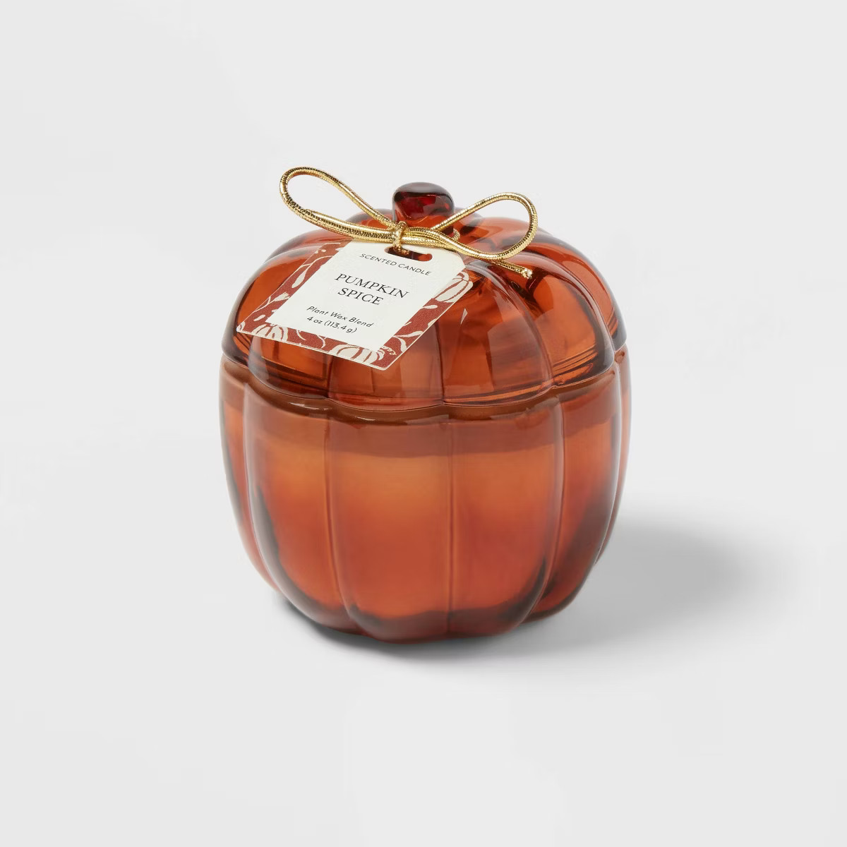 Glass Figural Pumpkin Spice Candle Orange - Threshold™ | Target