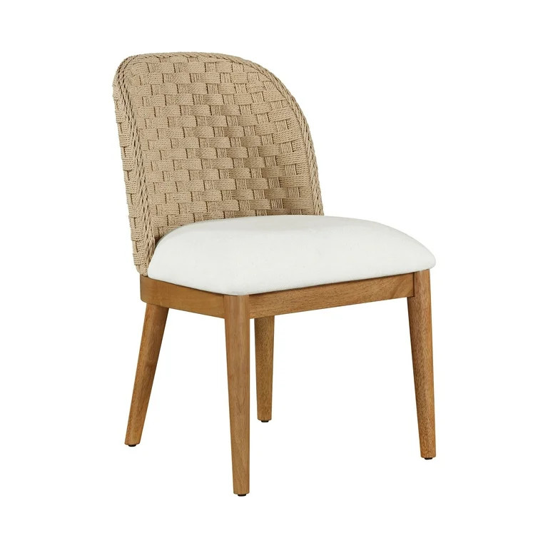 My Texas House Saylor Farmhouse Dining Chair Set, Natural Wood, Set of 2 | Walmart (US)