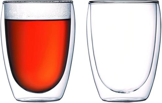Bodum Pavina Glass, Double-Wall Insulate Glass, Clear, 12 Ounces Each (Set of 2) | Amazon (US)