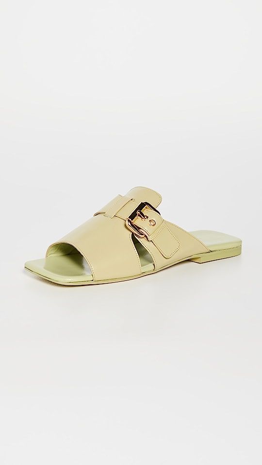 Lago Olive Semi Patent Leather Slides | Shopbop