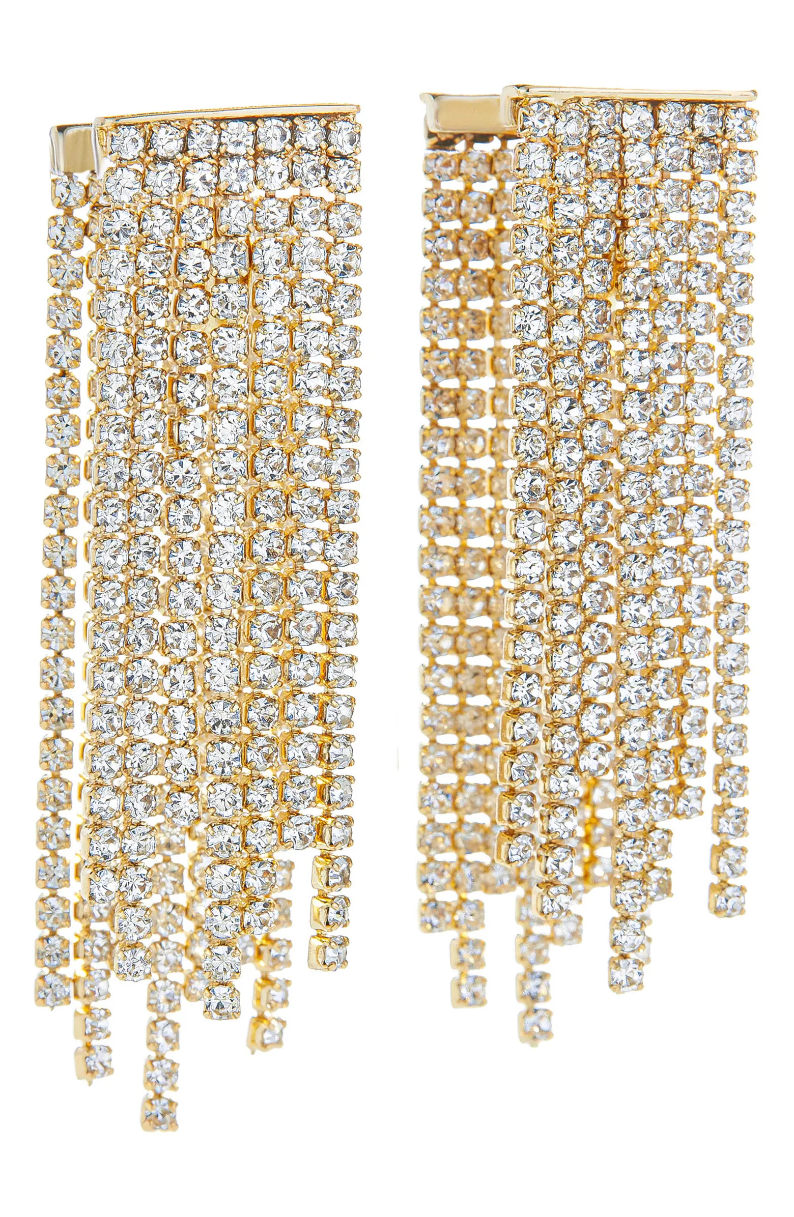 BaubleBar Cupchain Huggie Fringe Drop Earrings | Nordstrom | Nordstrom