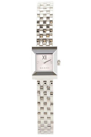 Gucci G Frame Watch in Metallic Silver | FWRD 