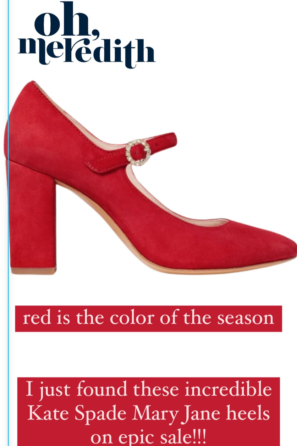 Shoe lovers, prepare to be dazzled! 🍁 Just stumbled upon the most epic pair of red Mary Jane heels online, and guess what? Red is THE signature color for Fall 2023. Ready to strut into the season in style? ❤️👠 #RedHotFall2023 #MaryJaneMania #HeelsToHeaven #SignatureShoeSeason #FallForRed #StrutInStyle #AutumnHeelAppeal #2023ShoeTrend


#LTKHolidaySale #LTKSeasonal #LTKHoliday