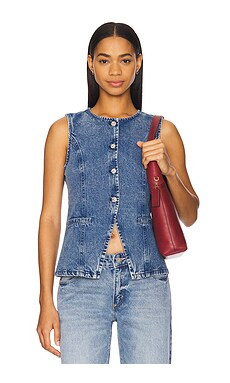 Steve Madden Wesley Top in Acidwash Denim from Revolve.com | Revolve Clothing (Global)