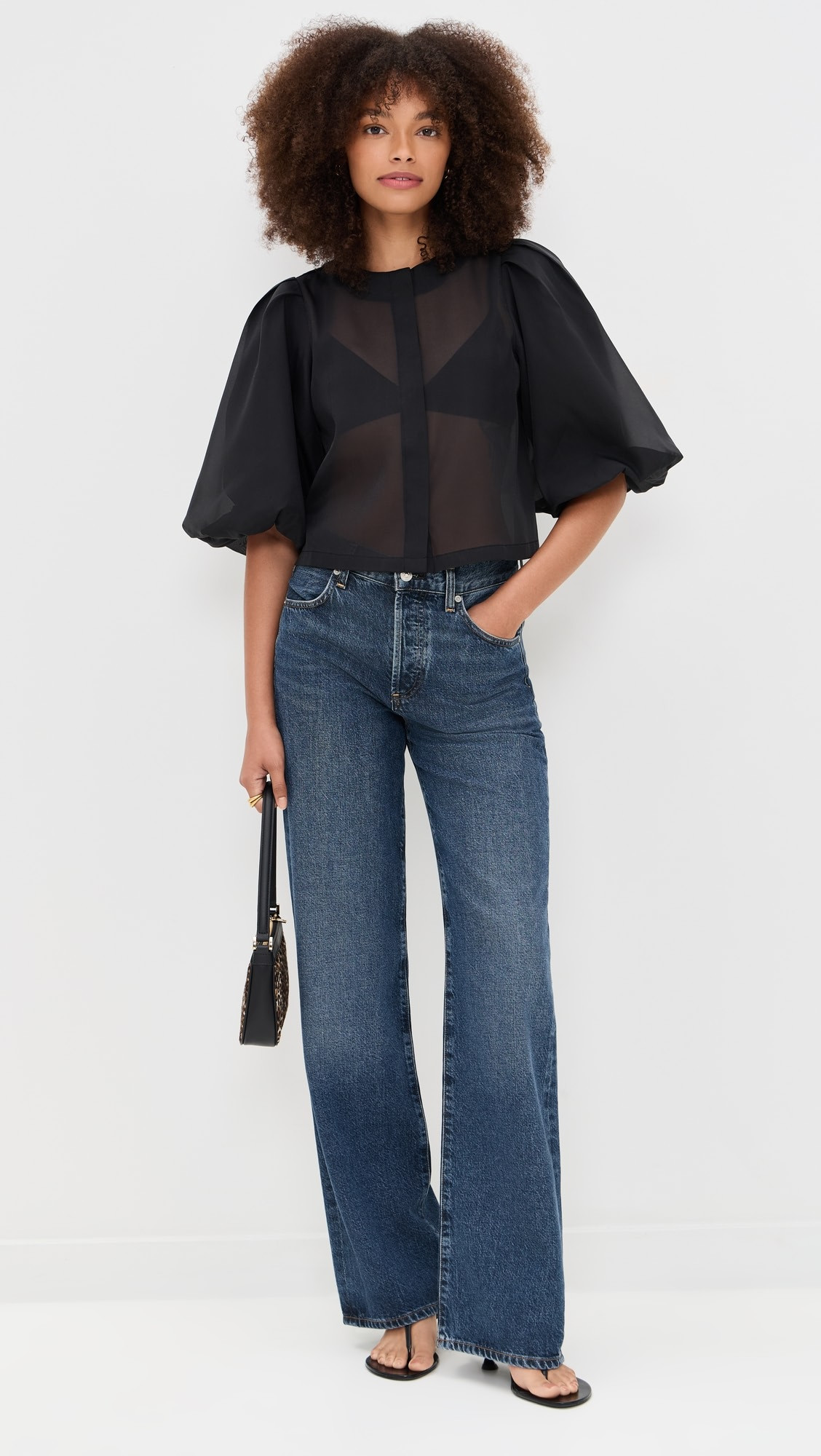 Liza Puff Sleeve in Organza | Shopbop