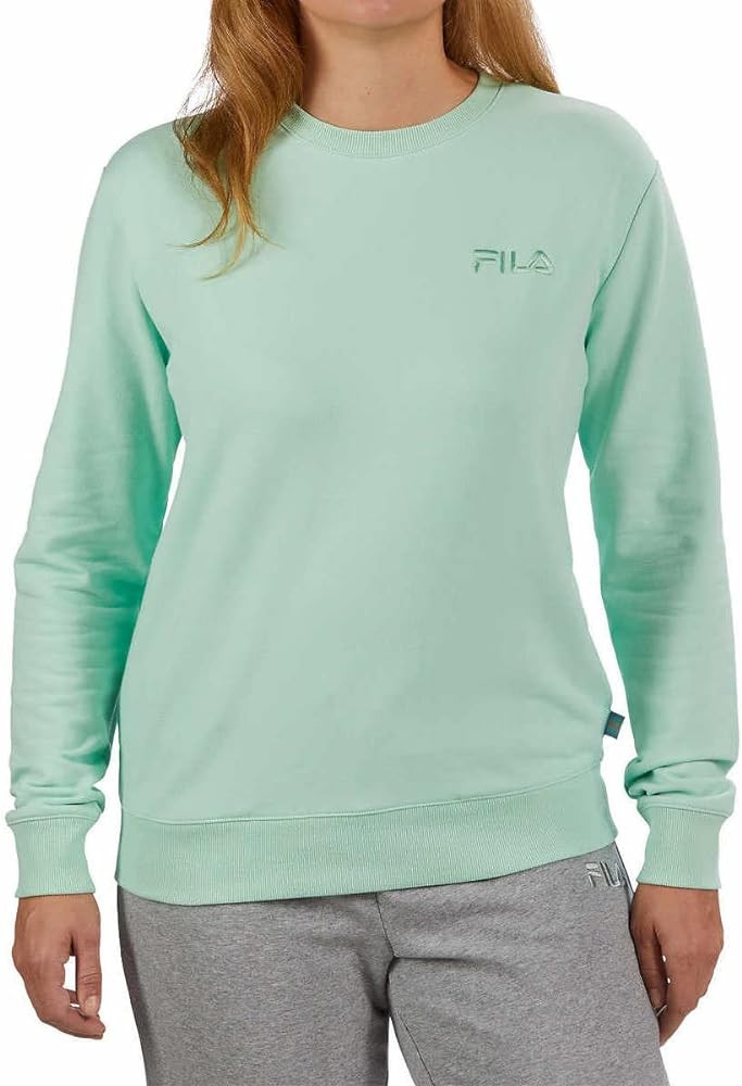 Fila Womens Midweight French Terry Crewneck Long Sleeve Sweatshirt | Amazon (US)