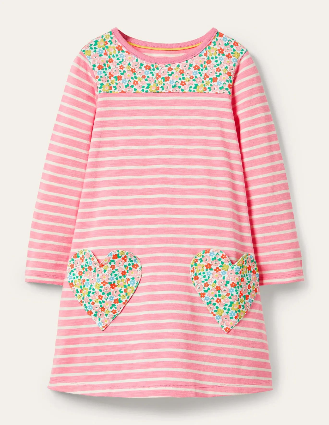 Pink Heart Fun Pocket Jersey Dress​ | Boden (US)