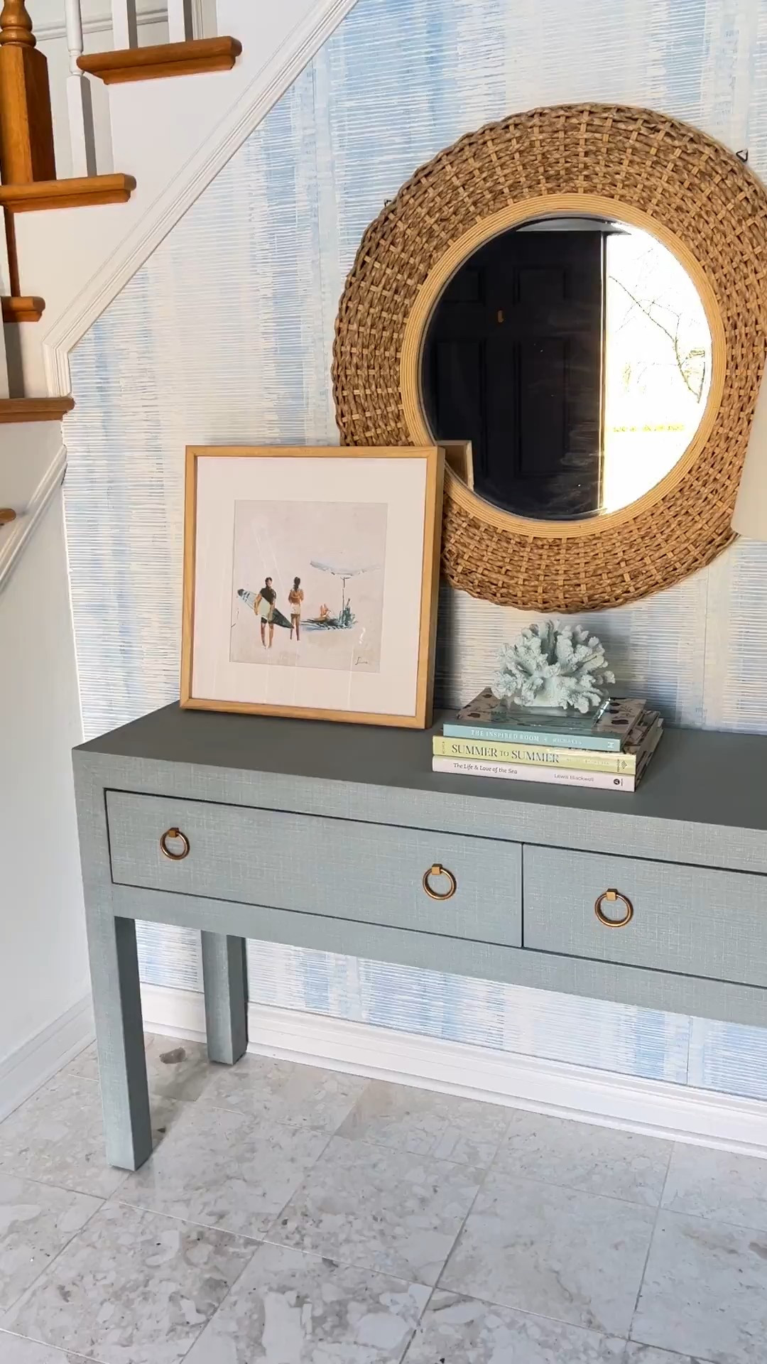 This blue linen foyer table from Serena & Lily brings coastal color and elevated style to your entryway. I love how the rich blue hue paired with crisp accents makes the space feel bright, welcoming, and designer-inspired. 

#LTKU #LTKHome #LTKSaleAlert