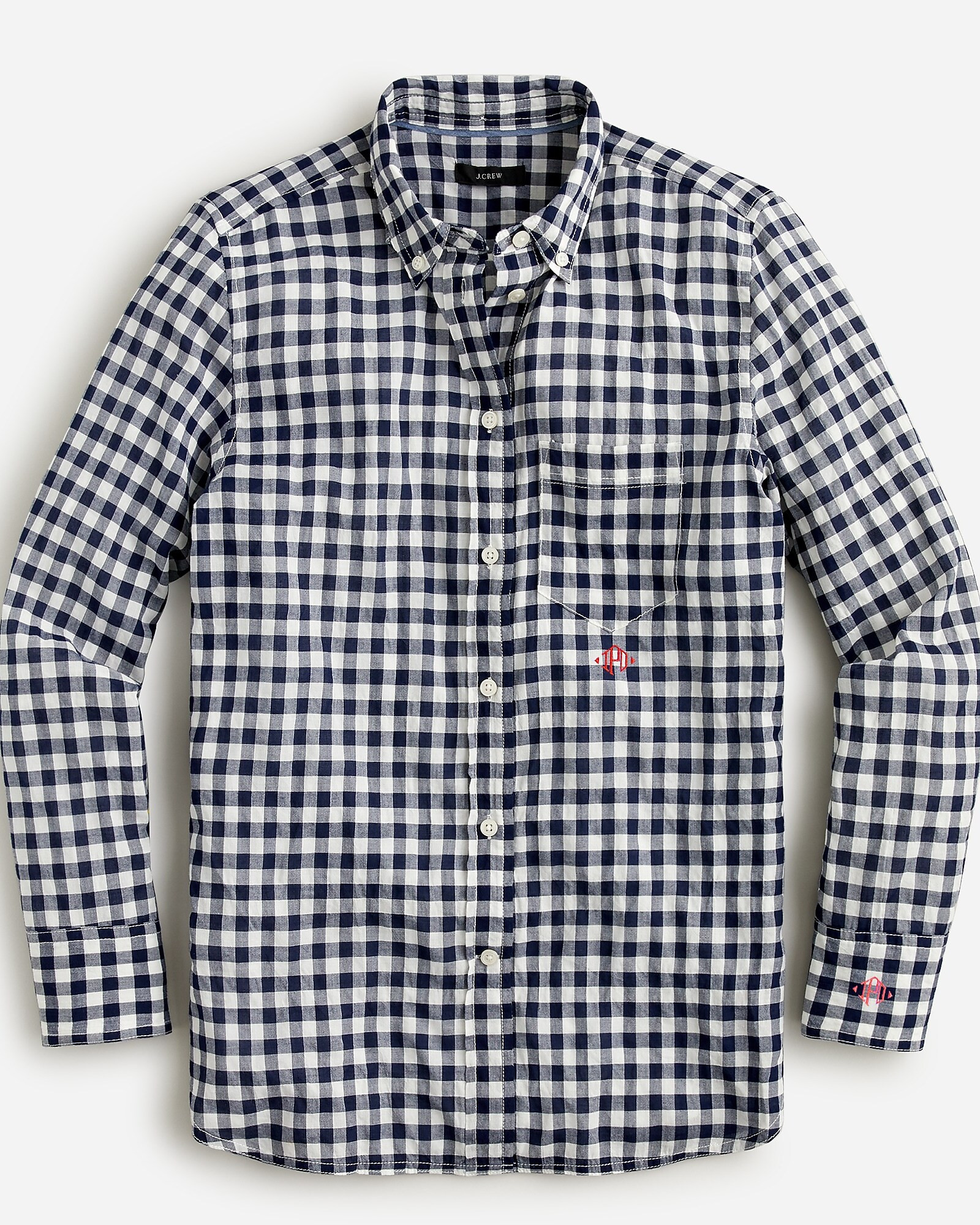Classic-fit shirt in crinkle gingham | J. Crew US