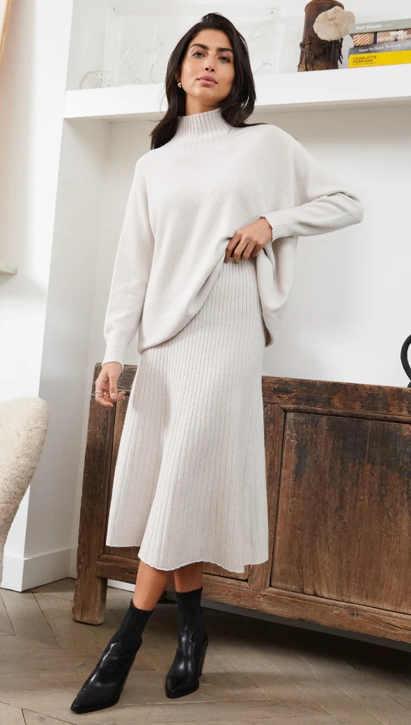 ALMA SKIRT - IVORY | Charli