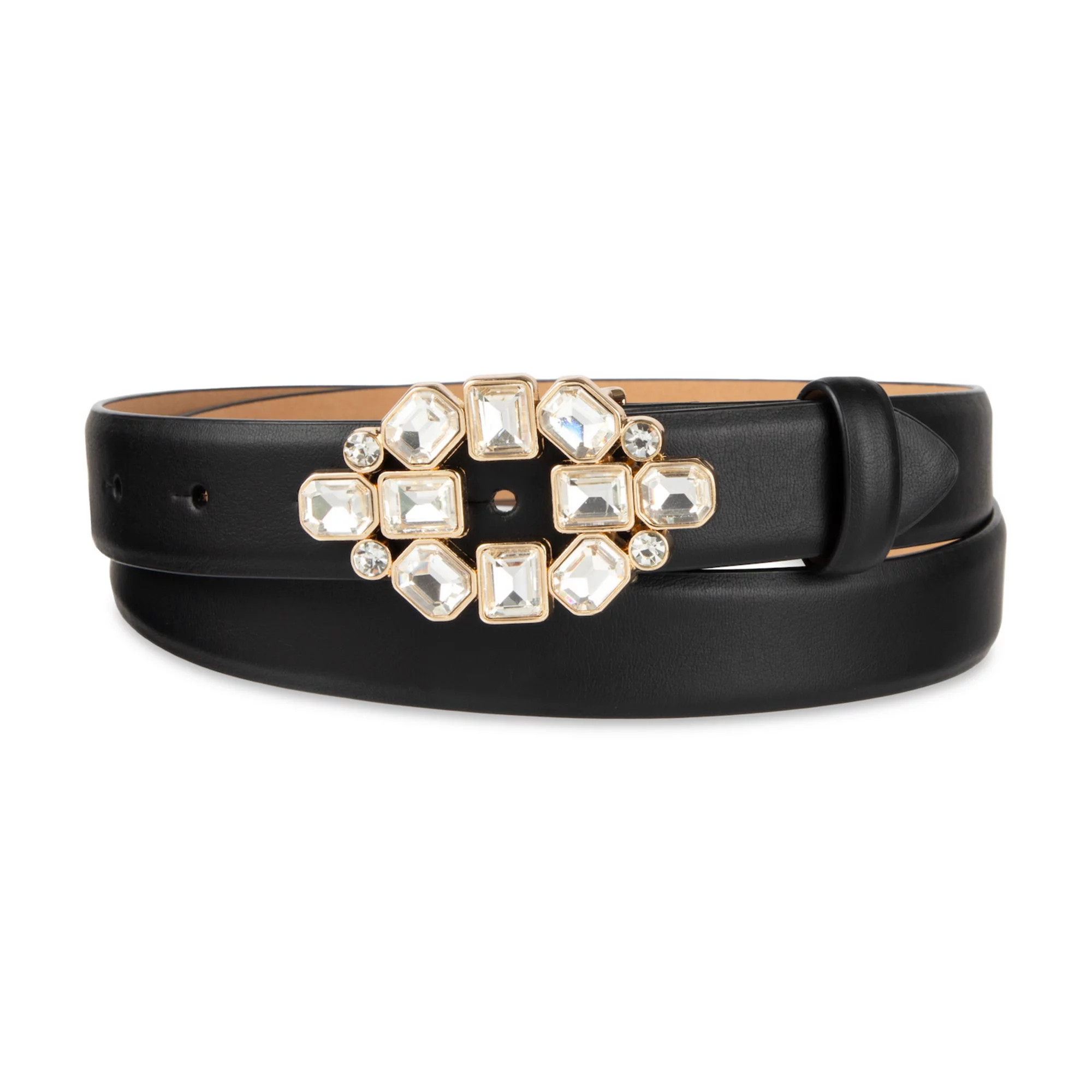 Women's LC Lauren Conrad Skinny Gem Plaque Buckle Dress Belt | Kohl's