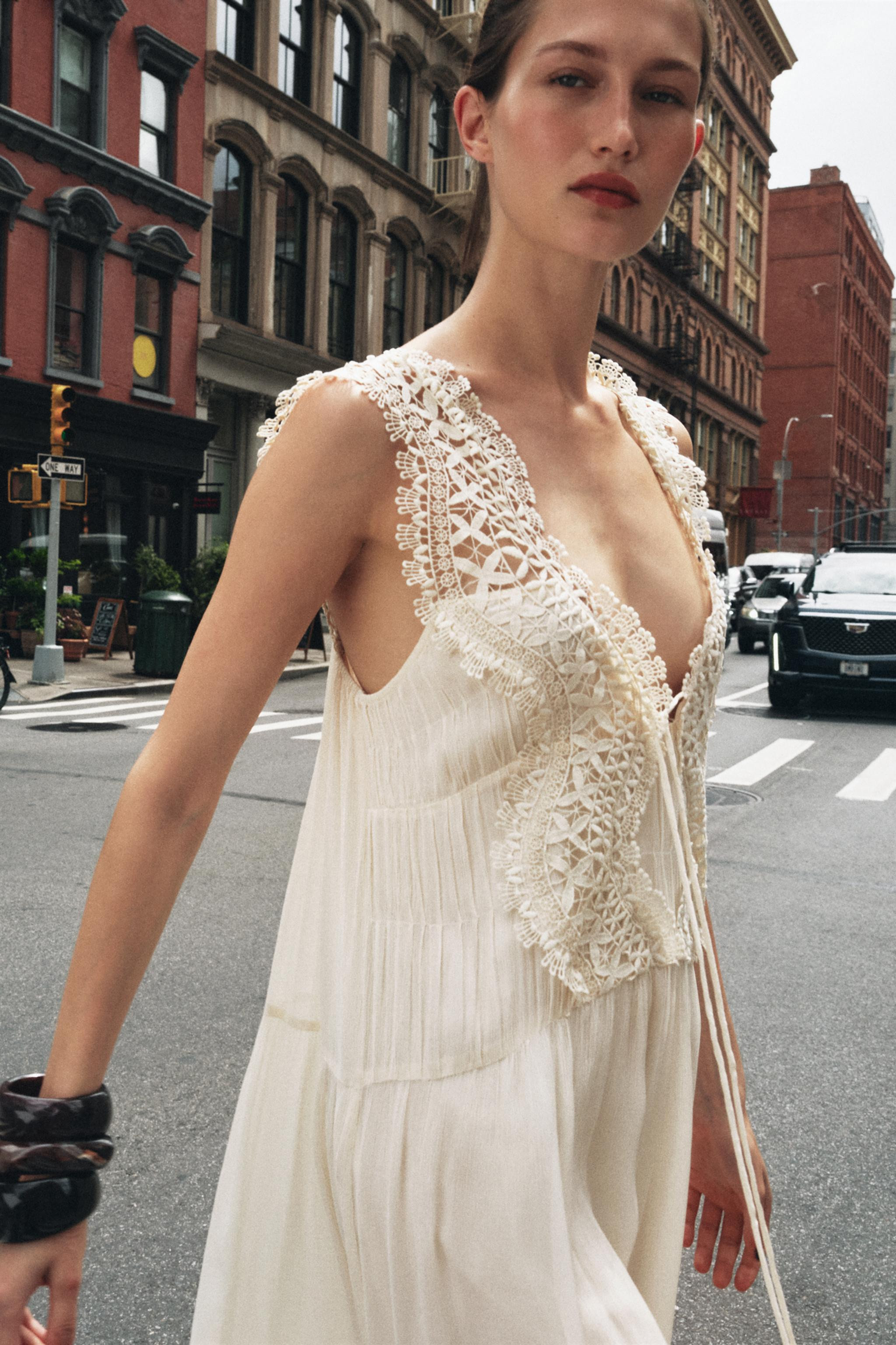 COMBINED LACE CAMISOLE DRESS | Zara UK