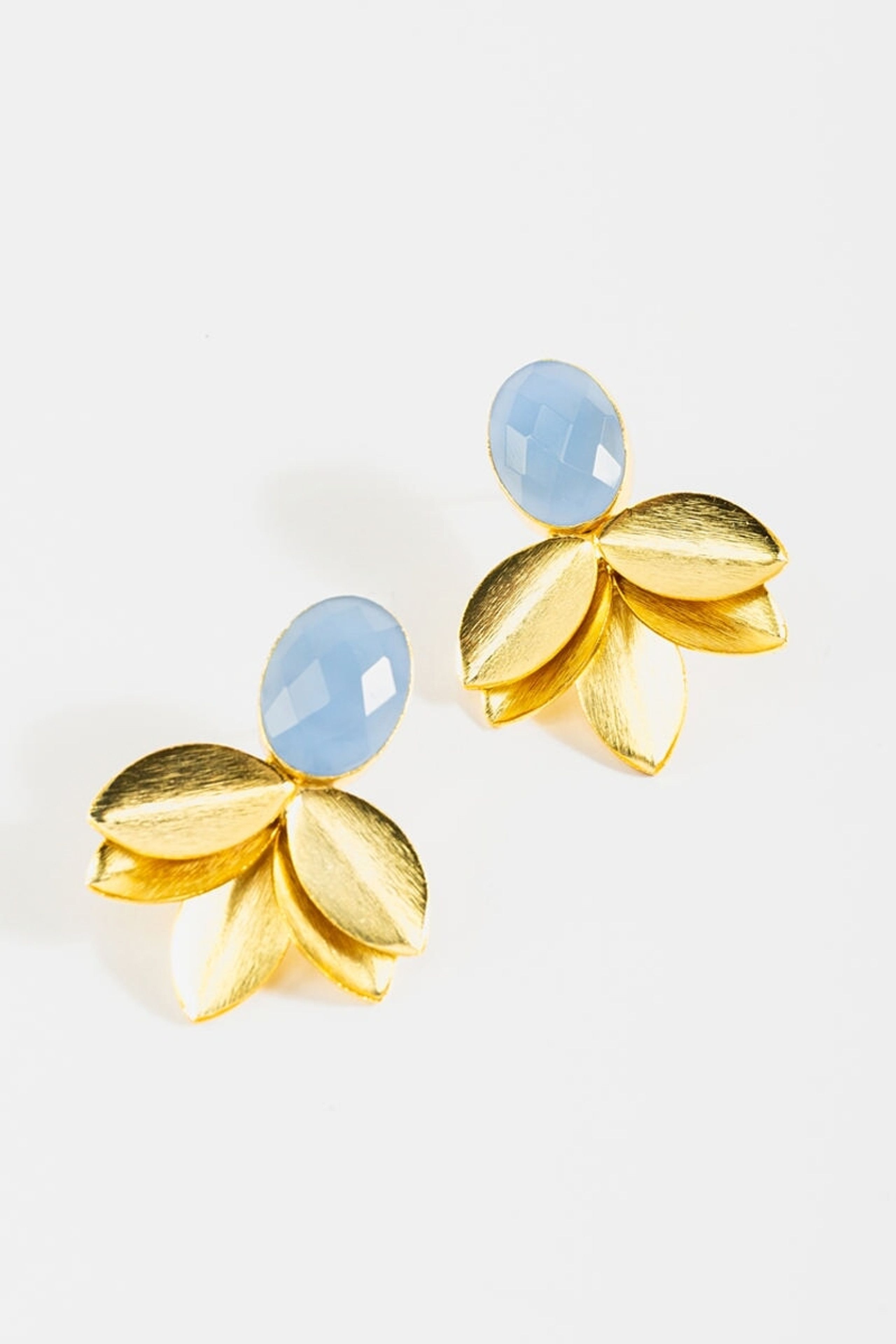 Sophie Stone Leaf Drop Earrings | Francesca's