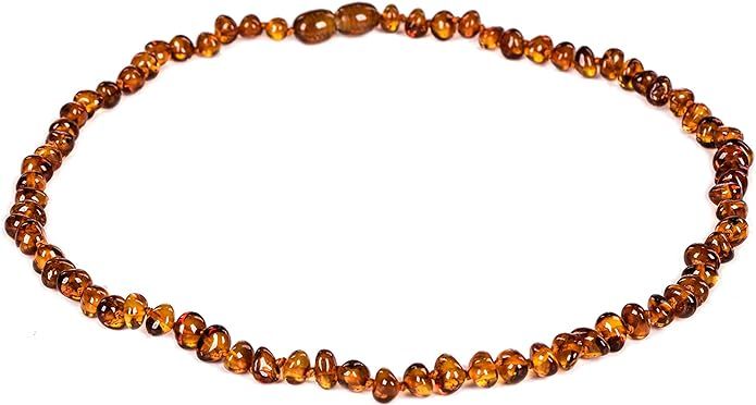 AMBERAGE Natural Baltic Amber Necklaces for Women - Hand Made from Polished/Certified Baltic Ambe... | Amazon (US)