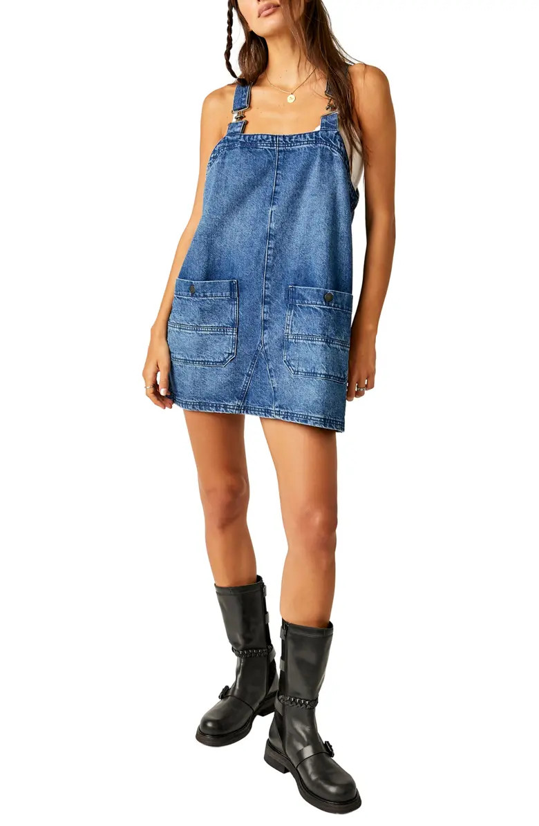 Free People Denim Overall Minidress | Nordstrom | Nordstrom
