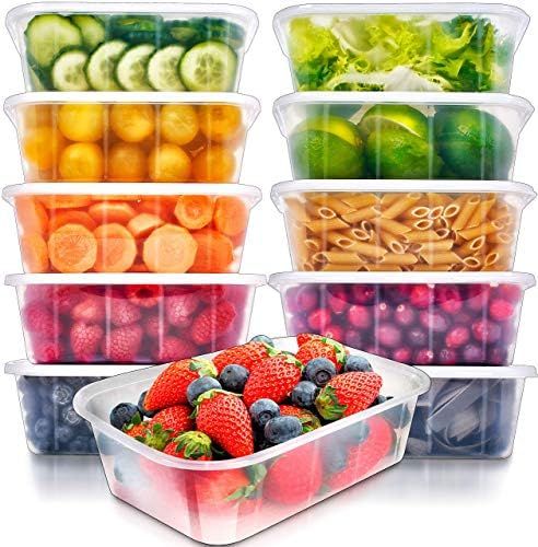 Food Storage Containers with Lids - Food Containers Meal Prep Plastic Containers with Lids Food P... | Amazon (US)