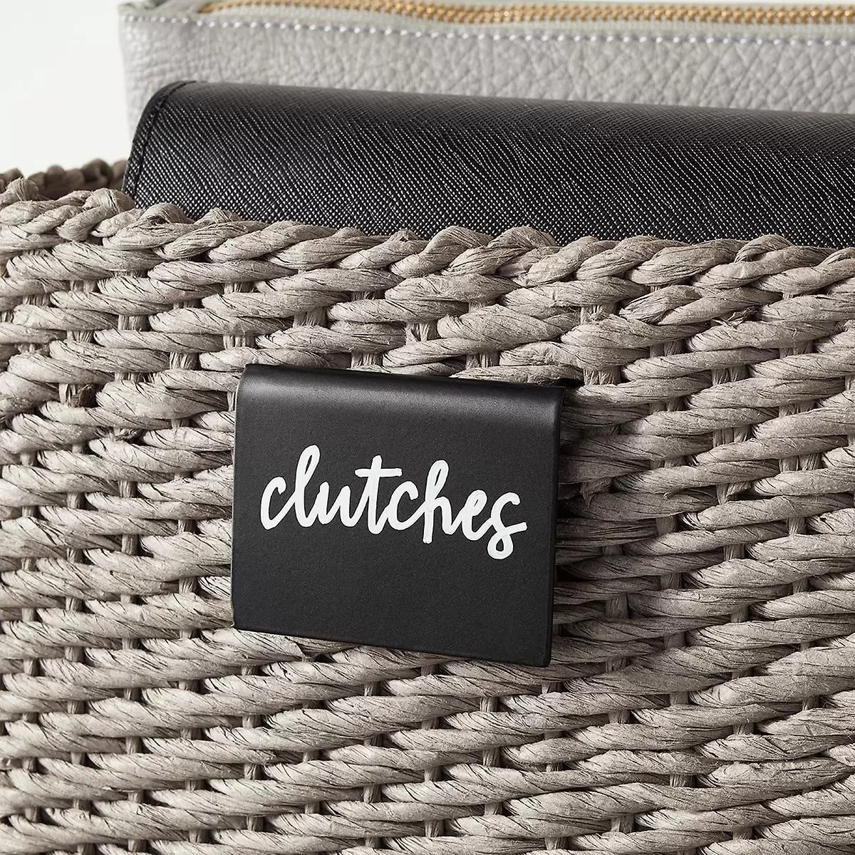 Magnetic or Tie-On Label Black Pkg/3 | The Container Store