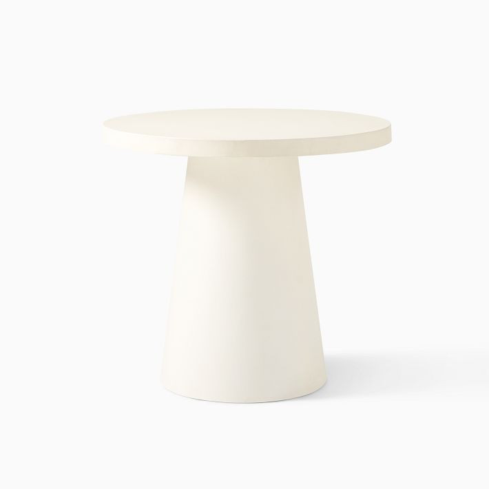 Concrete Indoor/Outdoor Pedestal Round Dining Table (32"–60") | West Elm (US)