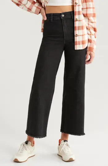 Free Fall Stretch Crop Wide Leg Jeans | Nordstrom