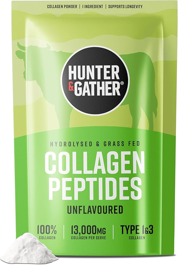 Hunter & Gather Bovine Collagen Powder 400g | Pure Unflavoured Premium Hydrolysed Bovine Collagen... | Amazon (UK)