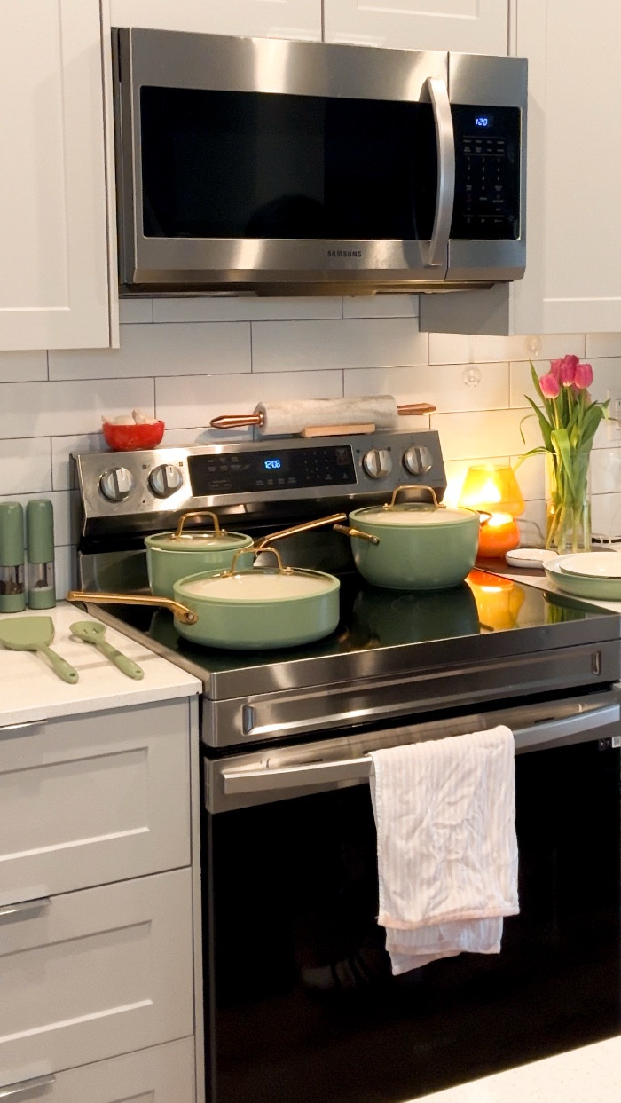 Who knew a matching kitchen could bring so much joy ✨

My Reserve Pro cookware + bakeware from @theoriginalgreenpan isn’t just pretty (can we talk about the sage green color, and good hardware!) but it’s made for real life: cooking, baking, and everything in between. PFAS free and easy to clean, it’s the grown-up kitchen glow up I didn’t know I needed 🤍
•
•
#theoriginalgreenpan #kitchenmakeover #gifted #nontoxichome #kitchenfinds

#LTKSaleAlert #LTKmorningroutine #LTKHome