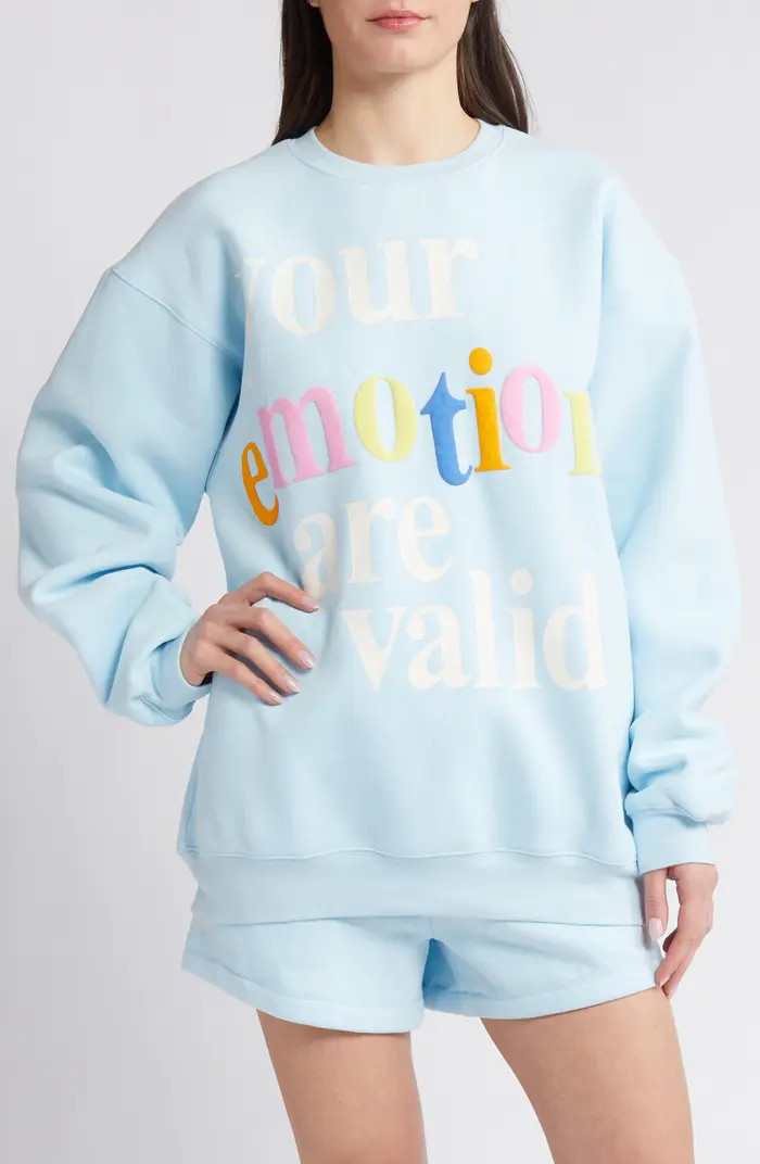 Your Emotions Are Valid Crewneck Sweatshirt | Nordstrom