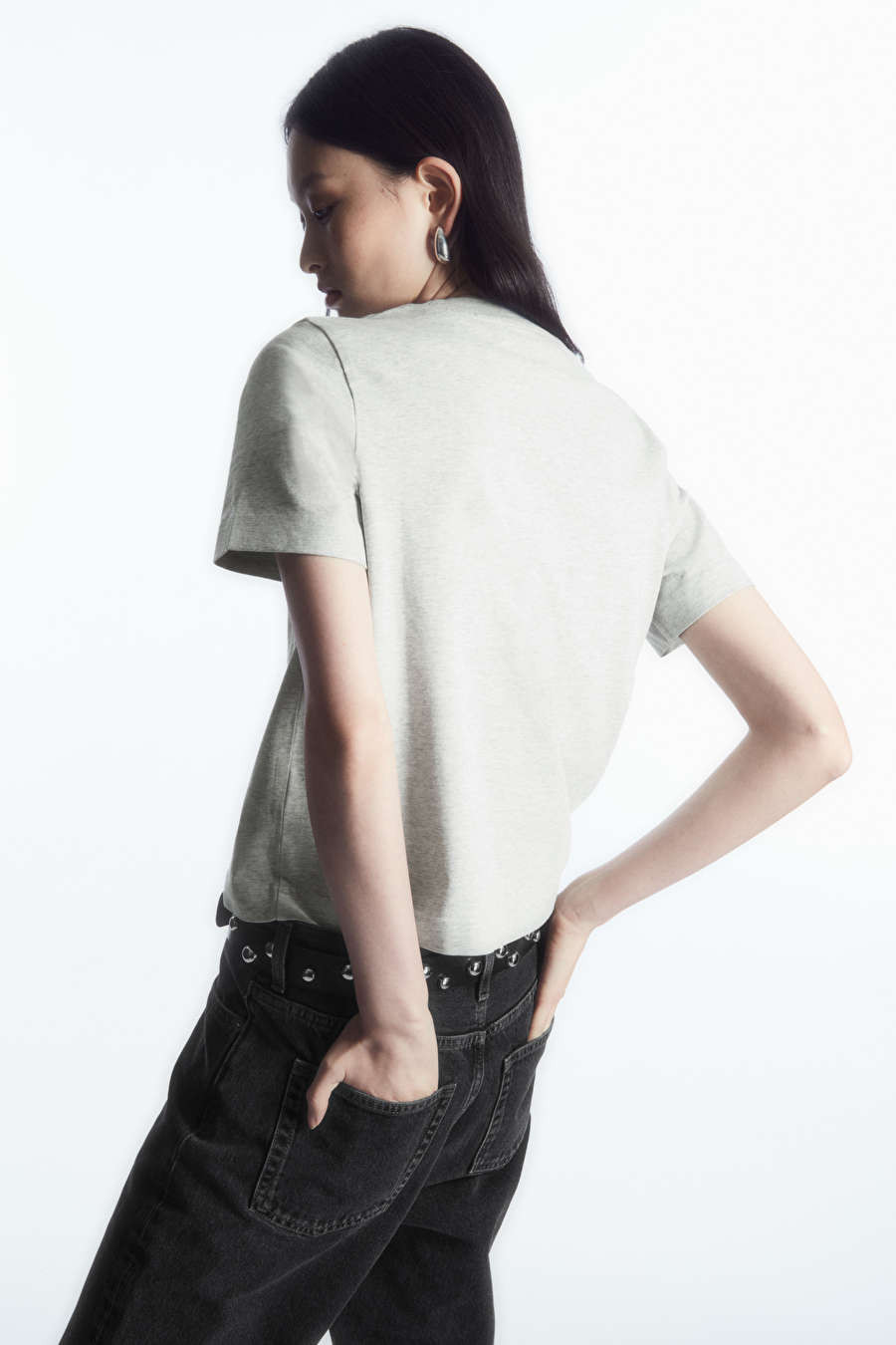 THE CLEAN CUT T-SHIRT - Gray marl - T-shirts - COS | COS (US)