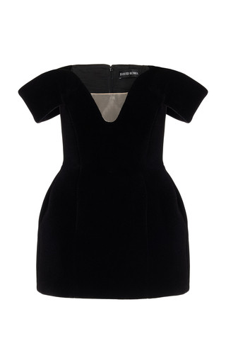 Sculpted Off-The-Shoulder Velvet Mini Dress | Moda Operandi (Global)