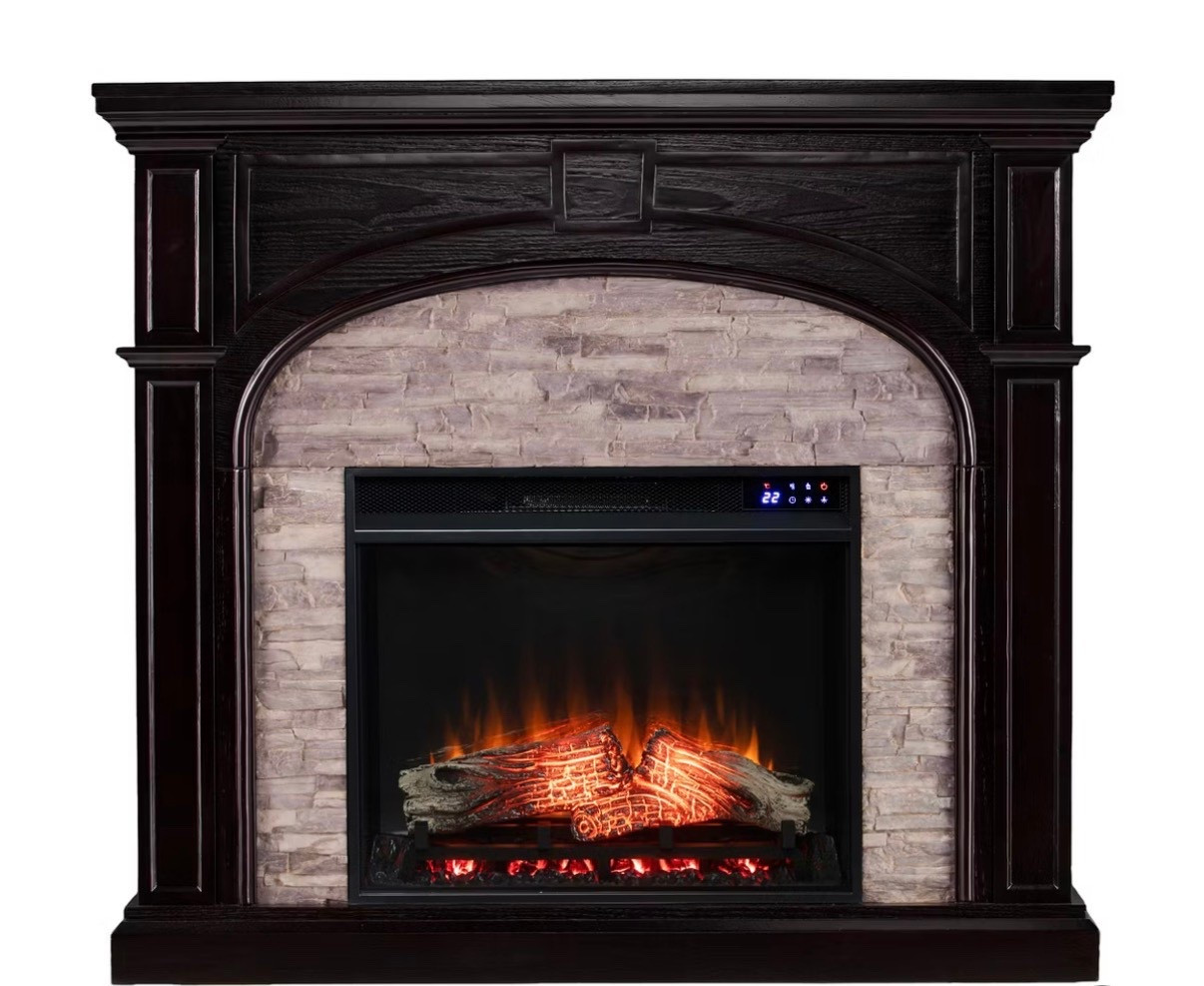 The prettiest, moodiest fireplace 🖤

#LTKHome #LTKFamily #LTKStyleTip