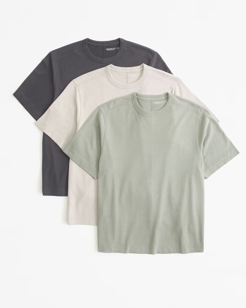 3-Pack Premium Heavyweight Tees | Abercrombie & Fitch (US)