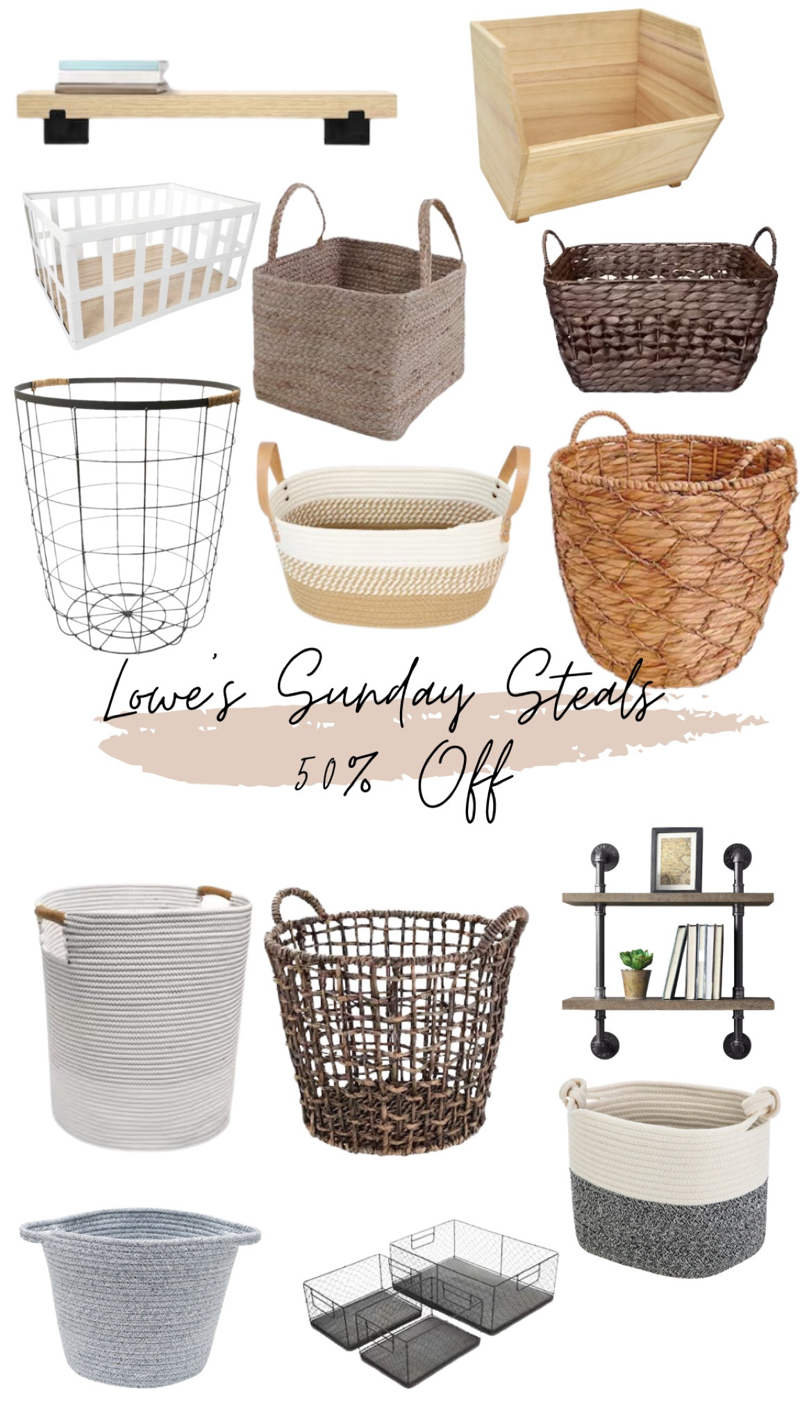 Todays Sunday Steals from Lowe’s! All items are 50% off today. 

#LTKhome #LTKSale #LTKFind