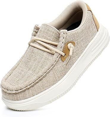 Blikcon Boys Girls Slip-On Casual Boat Shoes Light-Weight Lace Up Loafers(Toddler/Little Kid/Big ... | Amazon (US)