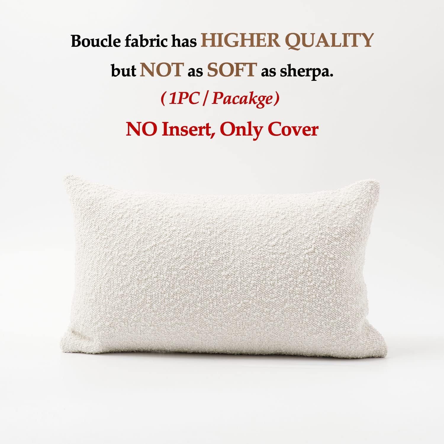 DOMVITUS Boucle Pillow Covers 12x20 Luxury Throw Pillow Covers Decorative Pillows for Bed Sofa Pi... | Amazon (US)