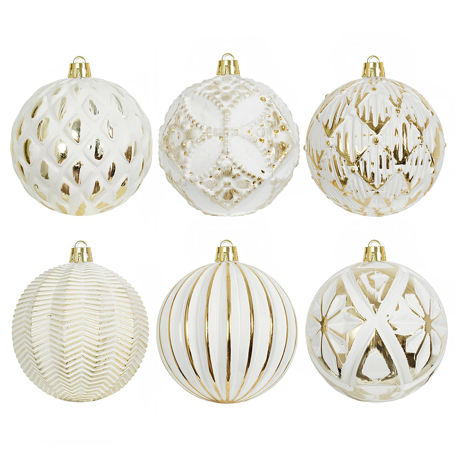 XmasExp Vintage Rustic Christmas Ball Ornaments Sets, Neutral Shatterproof Christmas Ornaments Fa... | Amazon (US)