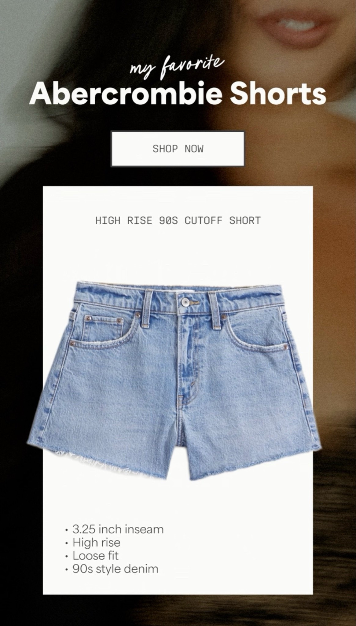 Midsize denim shorts! I’m in a size 33. Abercrombie sale happening now; 20-40% off shorts & swim plus 20% off almost everything else! - - - midsize jean shorts, midsize fashion, midsize style, summer shorts, curvy denim, curvy outfit inspo