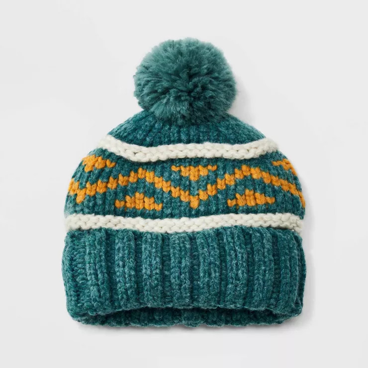 Women's Fair Isle Beanie with Pom - Universal Thread™ | Target