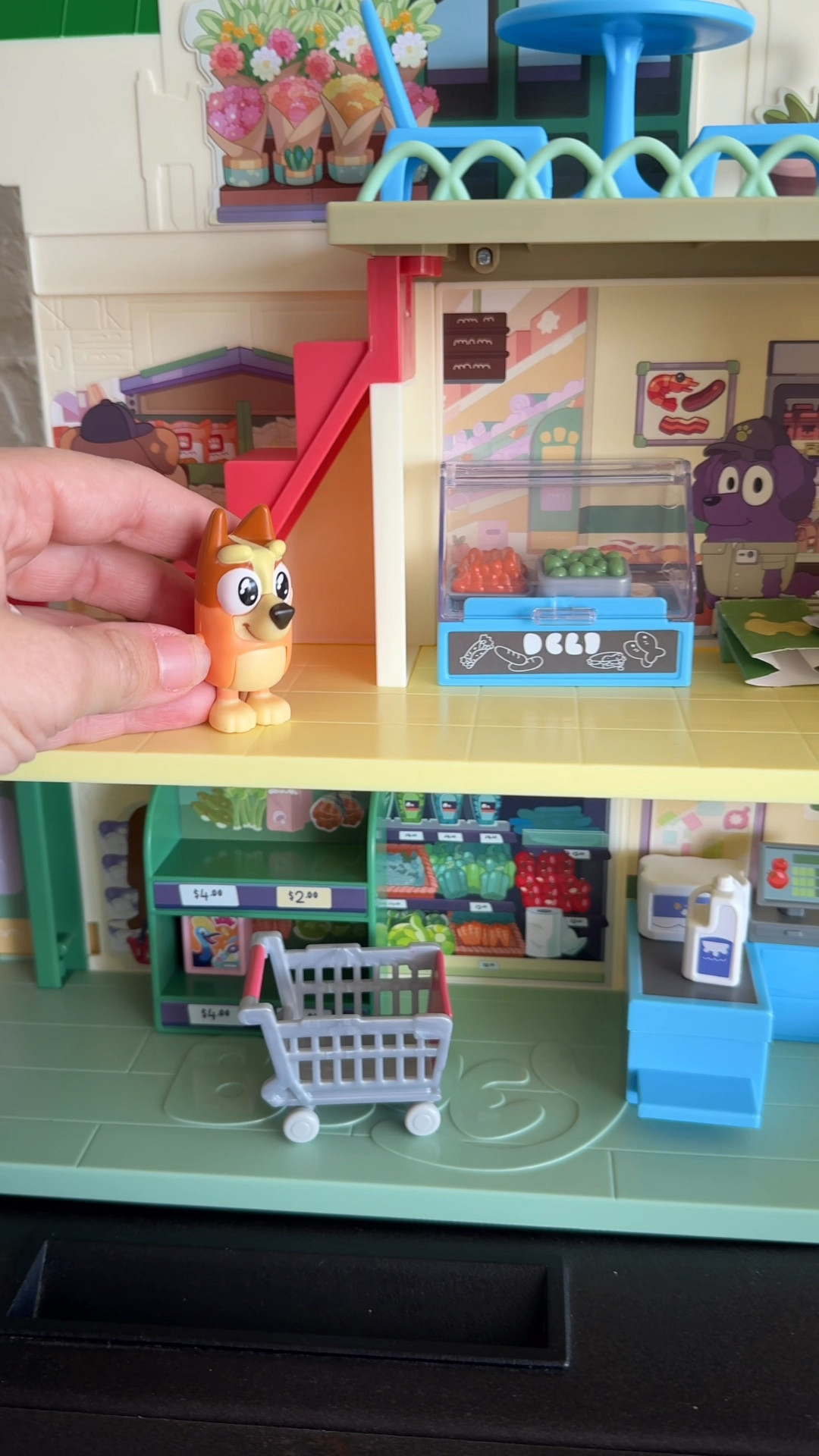  NEW Bluey Supermarket playset is the perfect gift idea for all the Bluey loving kids! The escalator actually moves, there’s 3 levels to shop, a shopping cart, and play food to pull off the shelves and bag as groceries. 

#LTKFamily #LTKGiftGuide #LTKKids