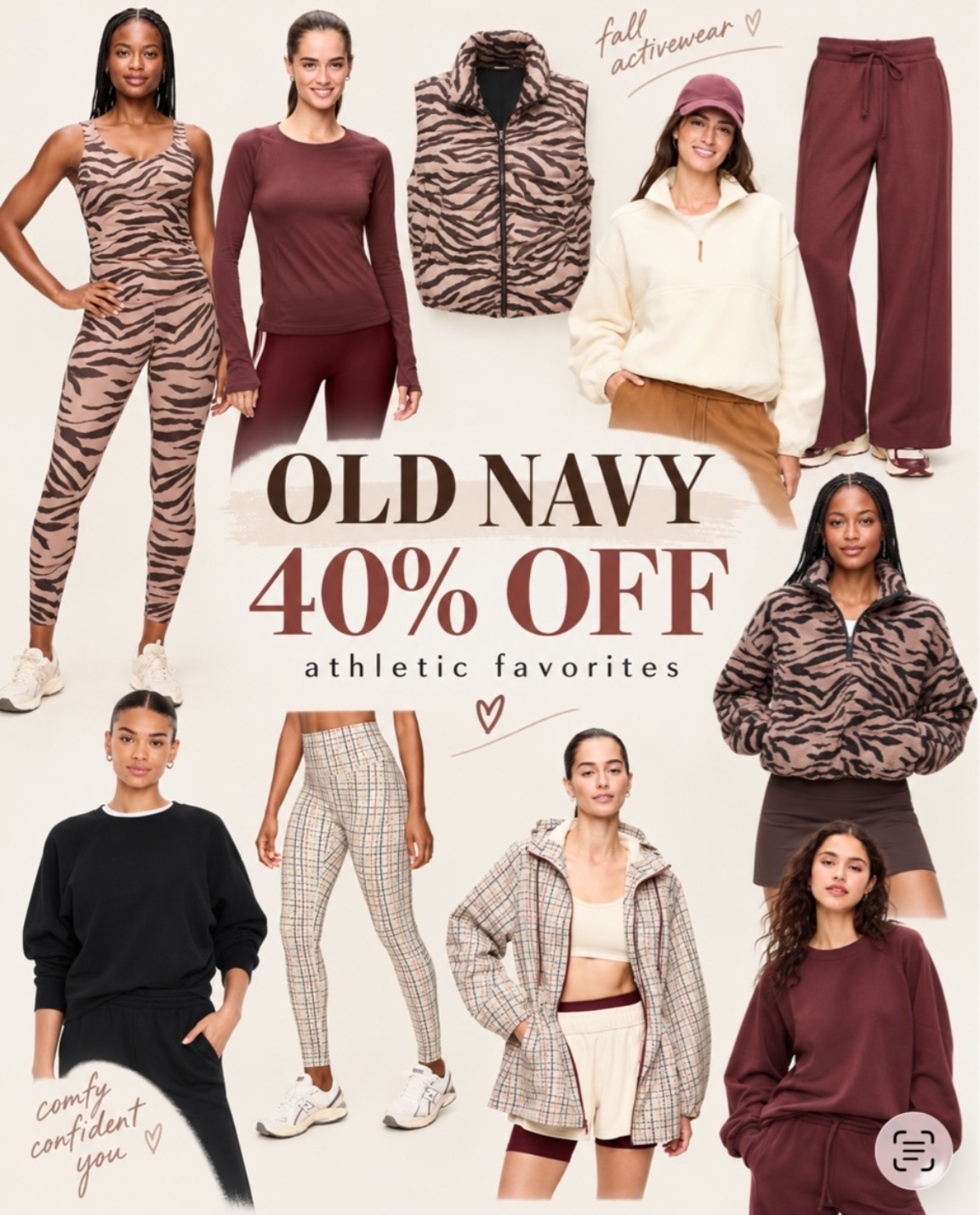 Old navy is 40% off! Here’s some activewear finds I’m loving! So many good fall prints esp the animal print which is totally trending #athleisure #activewear #oldnavy #sale

#LTKSaleAlert #LTKootd #LTKActive